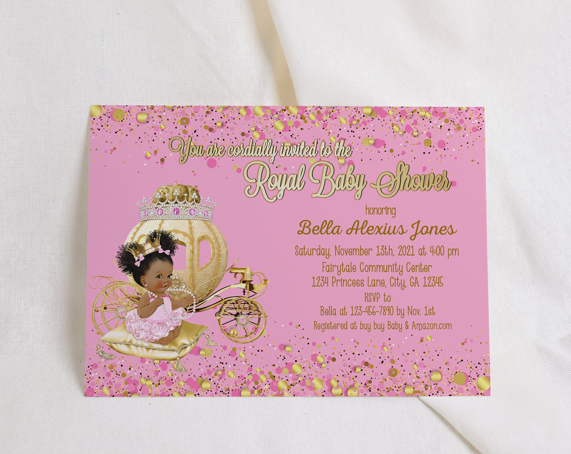Little Princess Baby Shower Invitation Princess Invitation Etsy