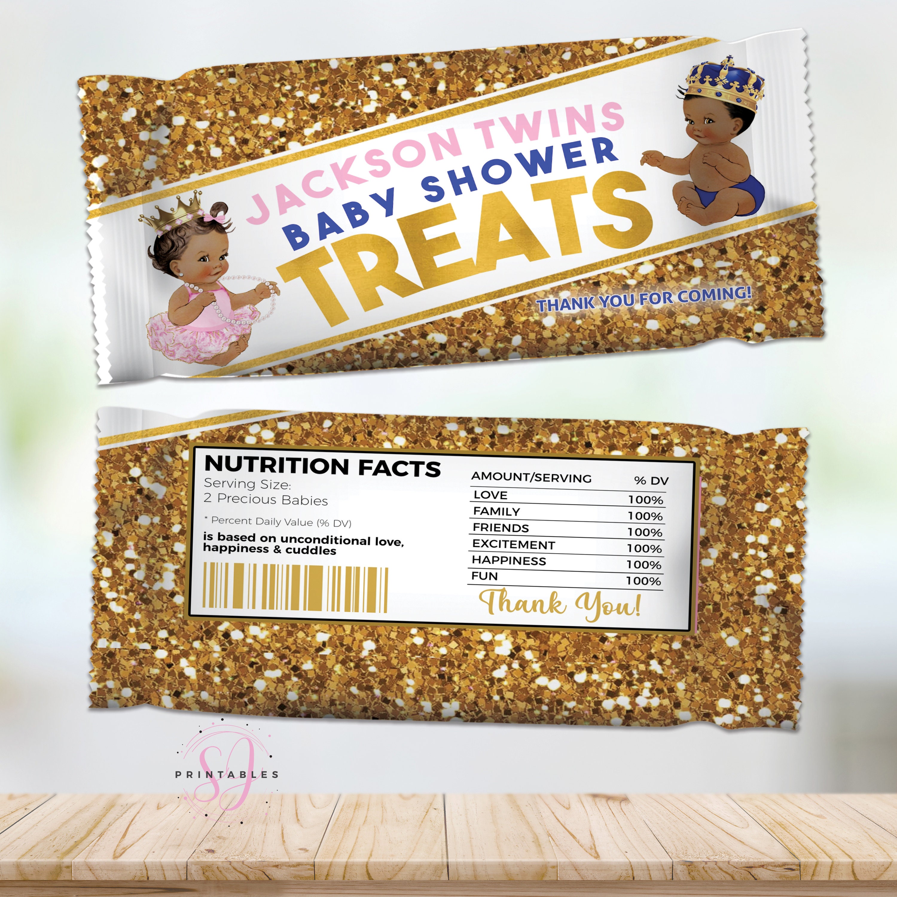 TWIN Prince and Princess Baby Shower Rice Krispie Treat Etsy