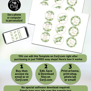 Greenery Baby Shower Cupcake Toppers Rustic Printable Cupcake - Etsy