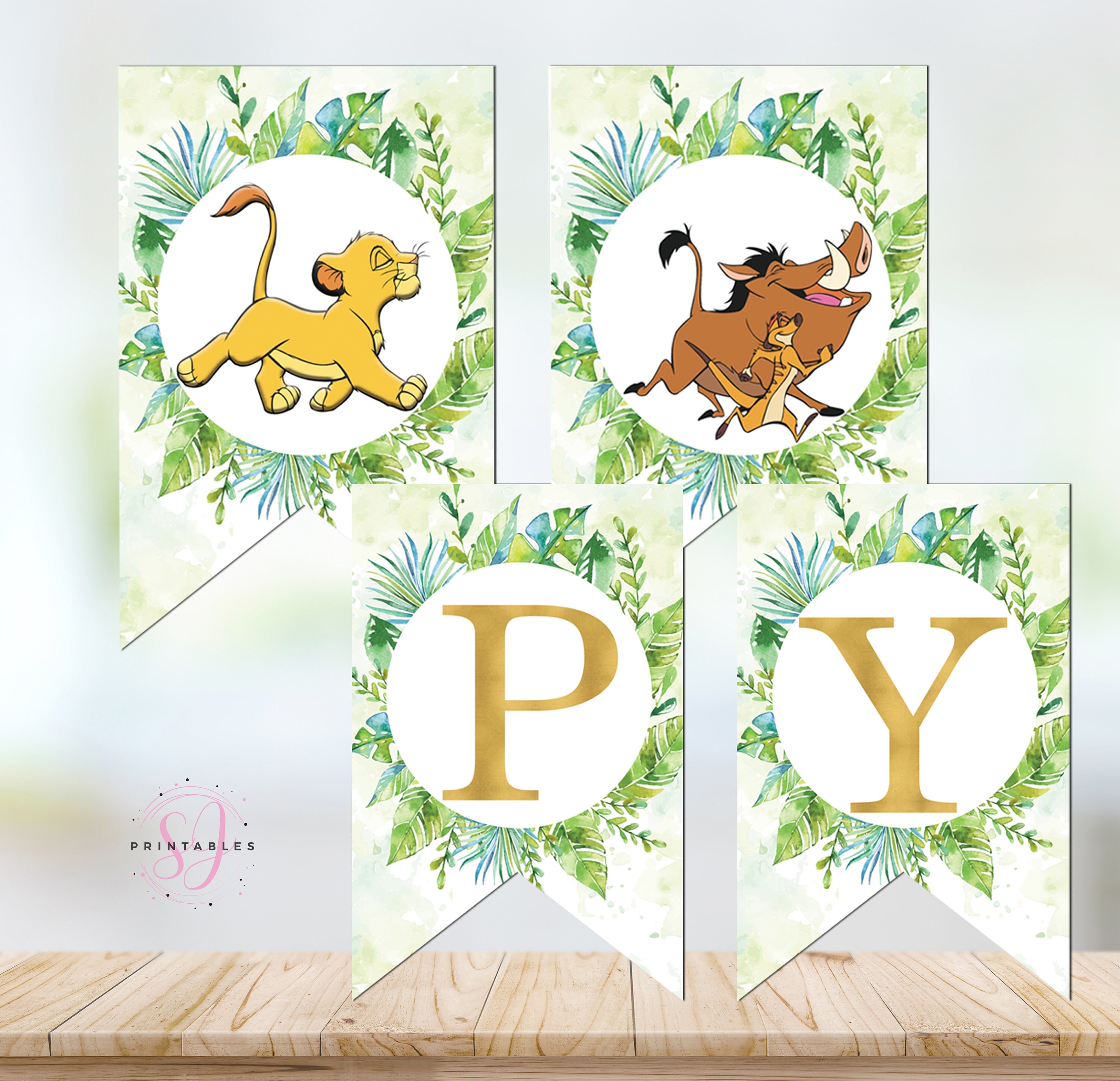 Lion King Birthday Banner Lion King Bunting Lion King - Etsy