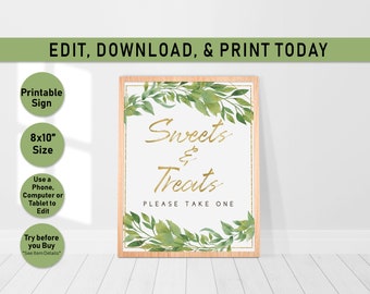 Floral Sweets Dessert Table Sign Safari Wild One - Etsy