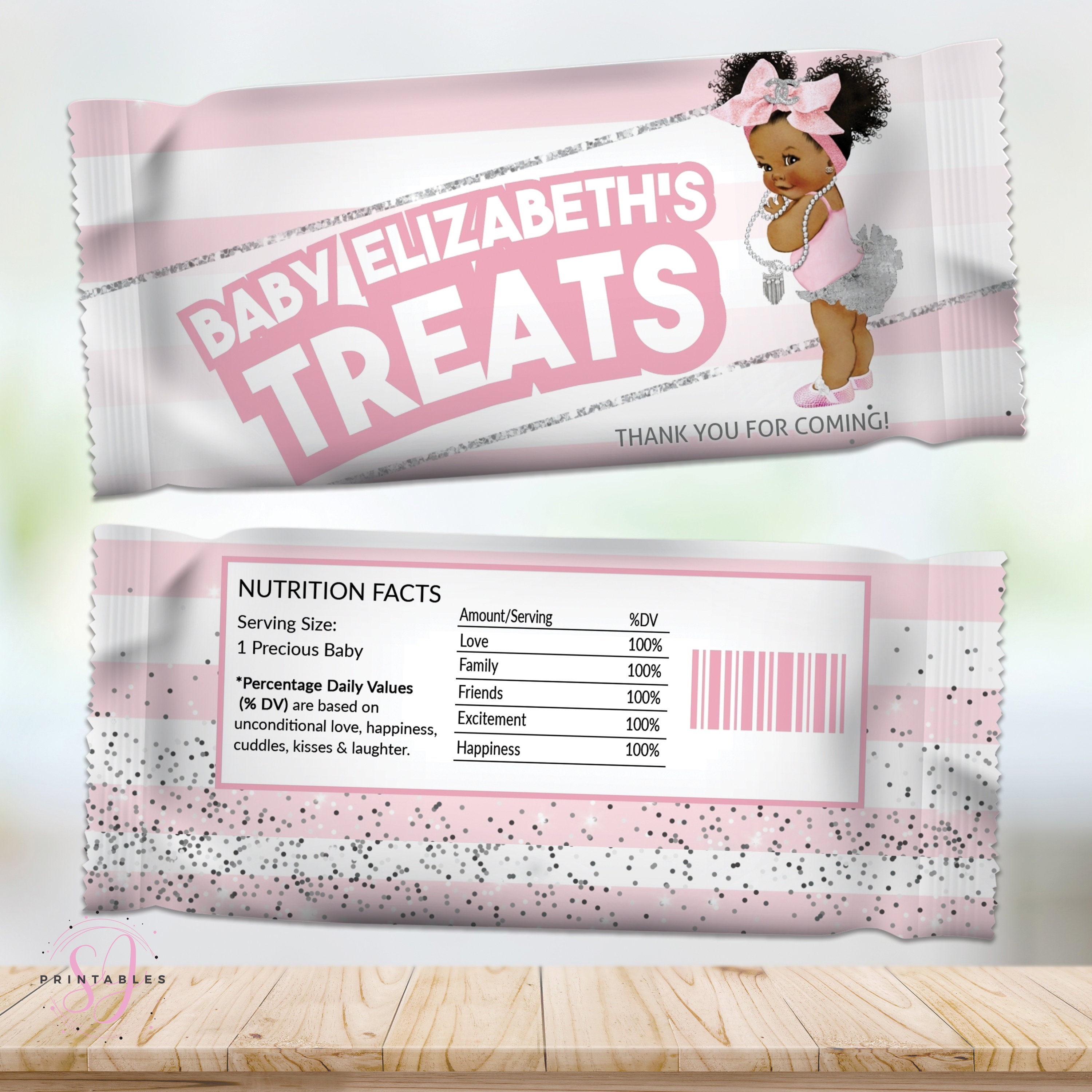 Classy and Fabulous Baby Shower Rice Krispie Treat Wrapper Etsy