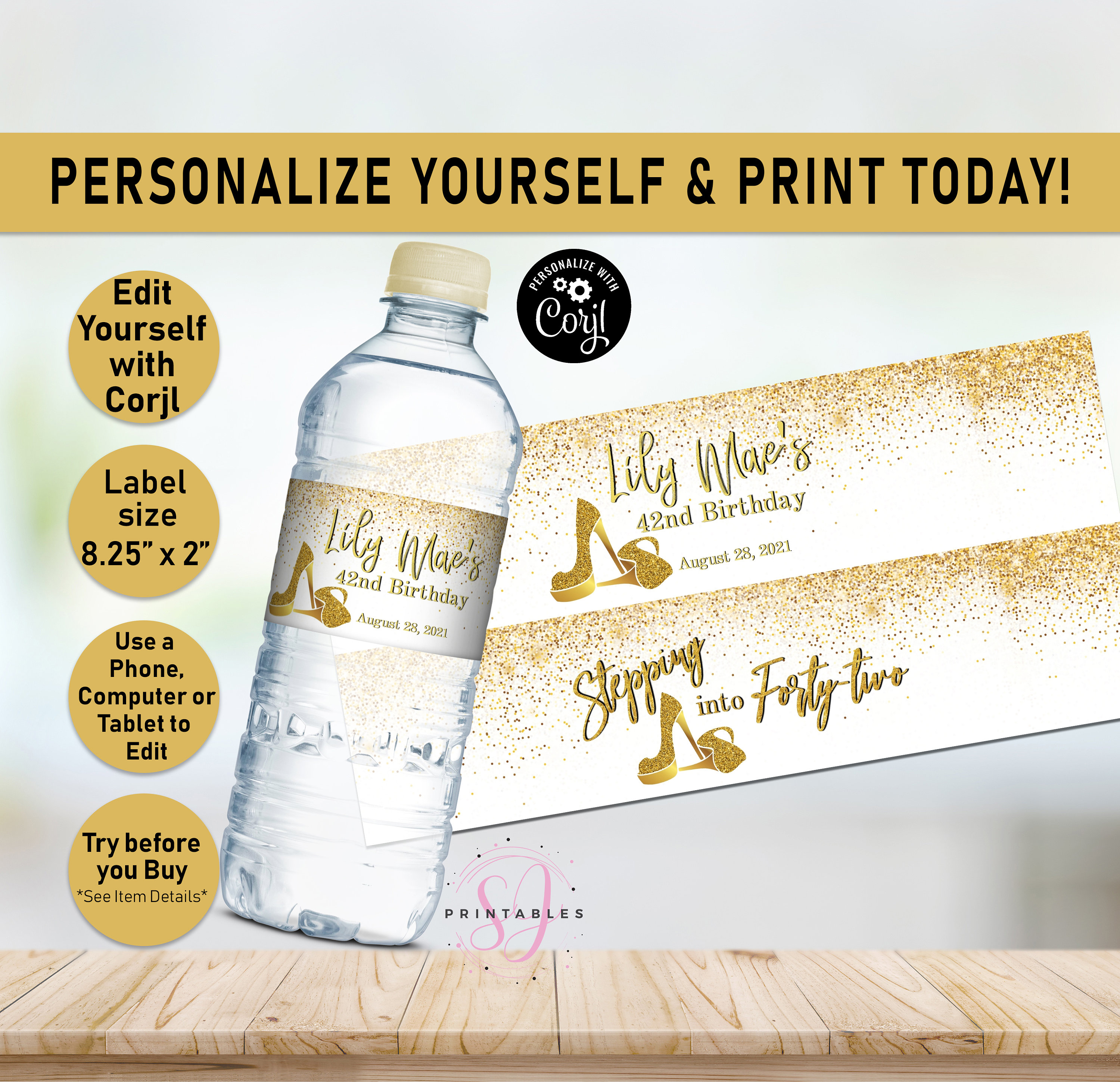 Mini Water Bottle Labels - Etsy