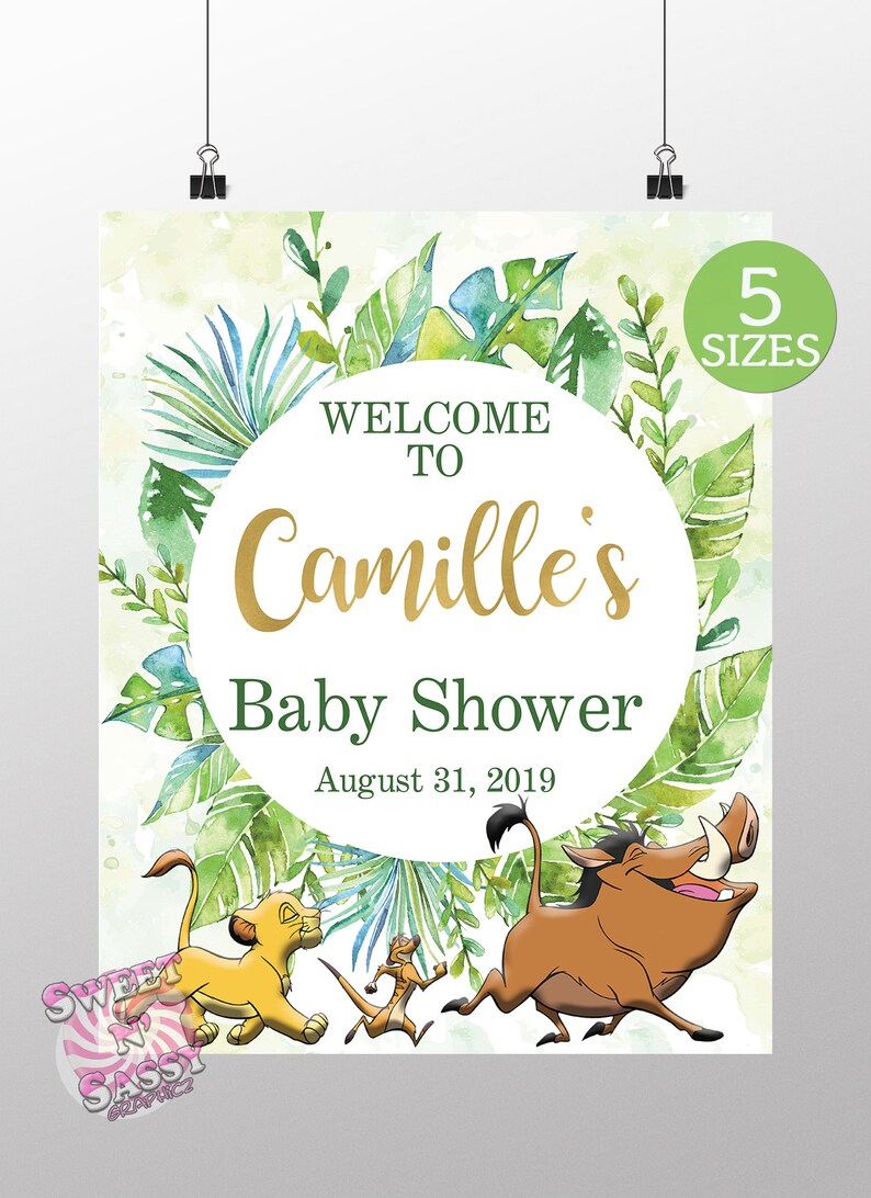 Lion King Sign King Baby Shower Sign Boy Etsy