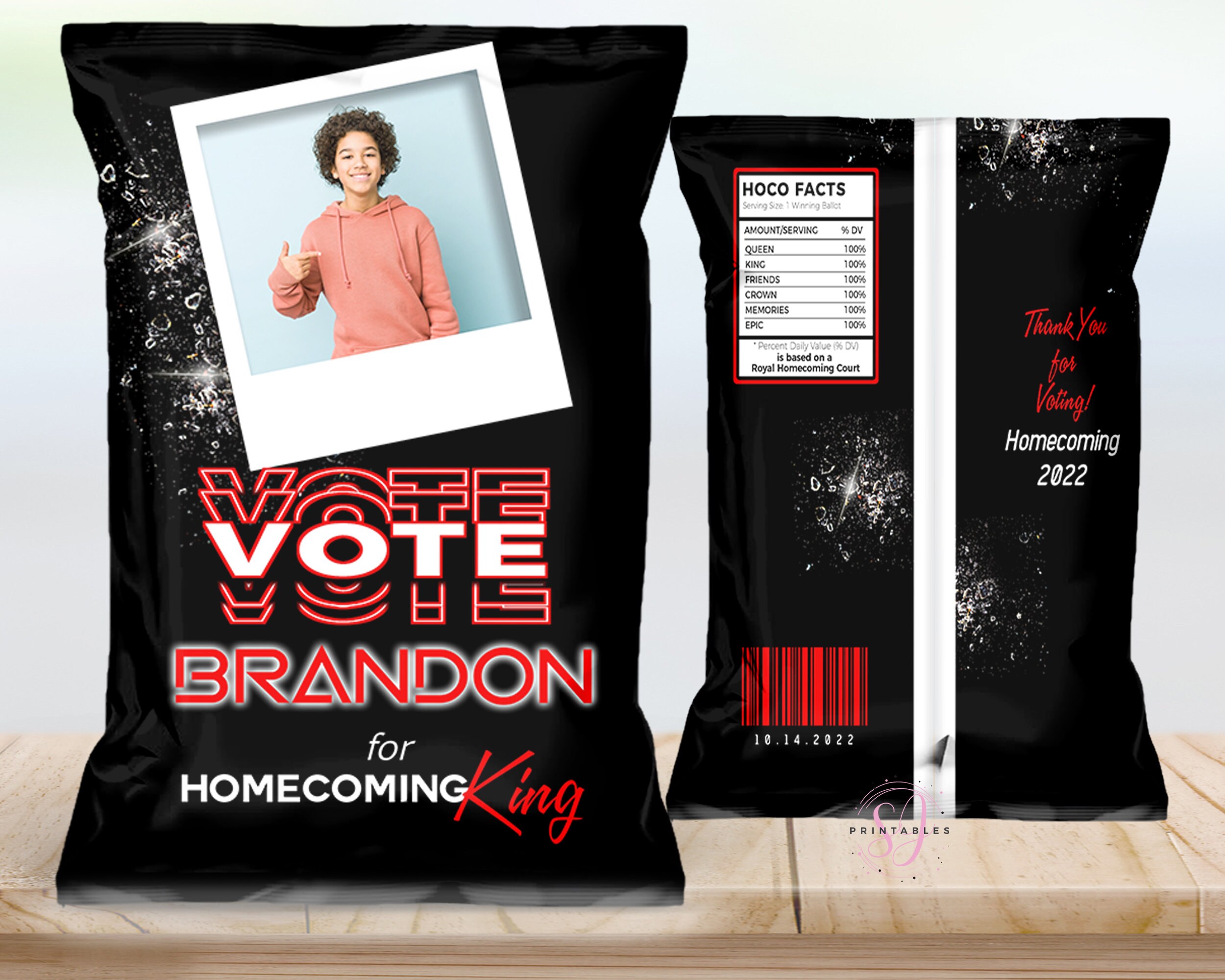 VOTE Chip Bag Wrapper Any Color Favor Etsy