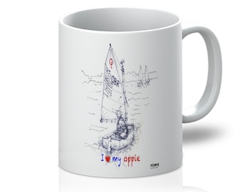 Optimist Gifts Optimist (Oppie) Taza de vela 11oz