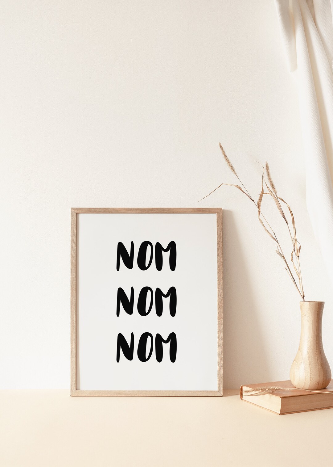 Dinning Room Printable Poster Nom Nom Nom Kitchen Home Decor Etsy