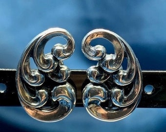 Vintage Danecraft Sterling Silver Screw  on Back Clip Earrings
