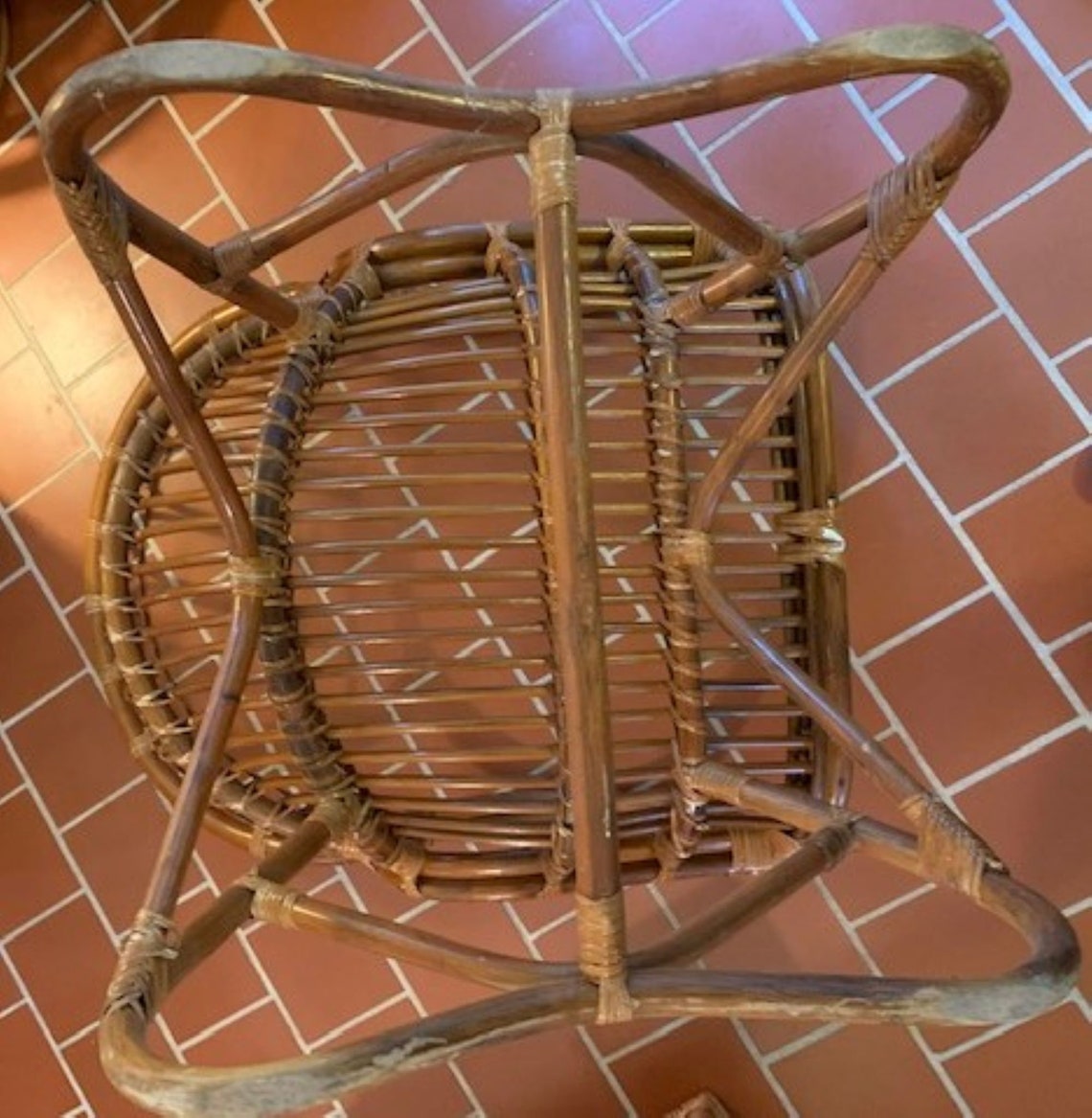 Vintage Mid Century Pier 1 Rattan Chair With Bonus Rattan Etsy