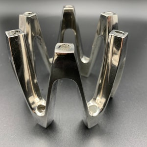 1960s Dansk Designs Modern Silverplate Crown Candle Holders by Jens Quistgaard