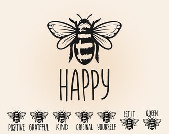 bee happy plastic animal set