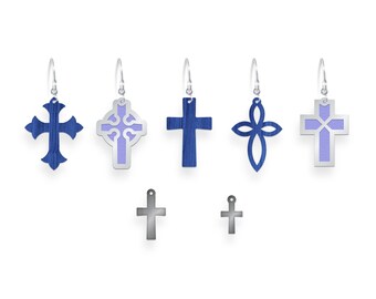 Cross Earrings SVG, Cross Earring SVG, Leather Earrings svg, Wood Earings svg, Earrings Cut Files, Cricut earrings, Silhouette Earrings