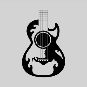 Mexican guitar SVG file for Tumblers, Spanish guitar svg, guitar tumbler svg, guitar svg for tumbler, acoustic guitar svg, cricut tumbler