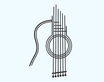 Guitar SVG file for Tumblers, acoustic guitar svg, guitar tumbler svg, acoustic guitar svg, guitar svg cut files for cricut tumbler svg