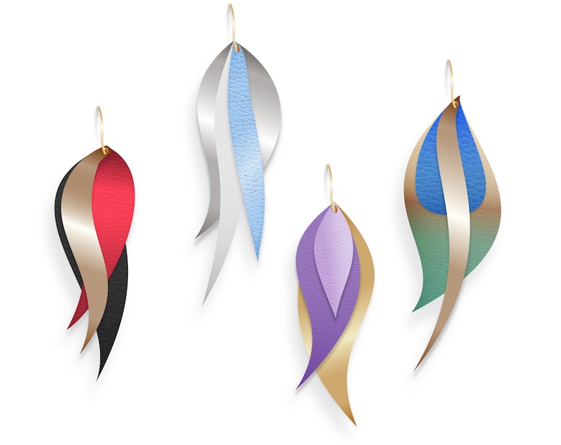 Download Earring SVG Feather Earrings Cut file SVG Earrings Leather ...