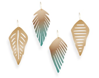 Feather Earrings SVG, leather earring svg, fringe earring svg, leather earring cut files for cricut and silhouette
