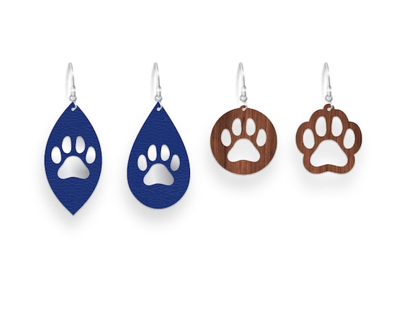 Download Paw Earrings Svg Cat Earrings Svg Pawprint Earrings Svg Dog Etsy PSD Mockup Templates