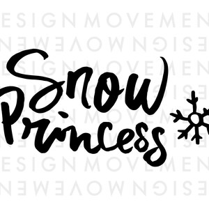 Schnee Prinzessin SVG Weihnachten Hand Schriftzug Zitat! Schneiden Sie Datei für Silhouette Cricut Vinyl Schneidemaschinen handgemachte gefrorene Pinsel Skript Passage