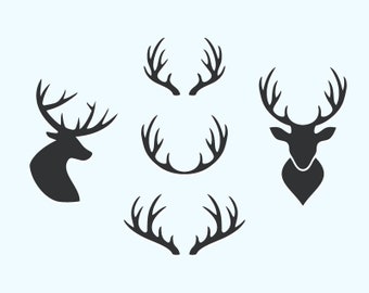 Antlers SVG, deer antler svg, deer svg, deer head svg, horns svg, hunting svg, hunter svg, files for cricut and silhouette