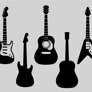 Guitar SVG, Acoustic Guitar svg, Electric Guitar svg, cricut gitaar, Guitar clip art, Guitar clipart, gitaar gesneden bestanden voor cricut