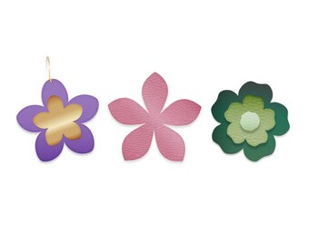 Pendiente de flores SVG, pendientes de flores svg, colgante de flores svg, collar de flores svg, pendientes svg archivos para Cricut y silueta