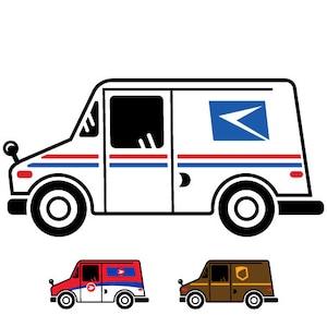 Mail Truck SVG-Datei, Post-Lkw SVG, Post-Office-ClipArt, Lieferwagen Svg, schneiden Dateien für Cricut, Cameo, Silhouette, geschnitten Datei
