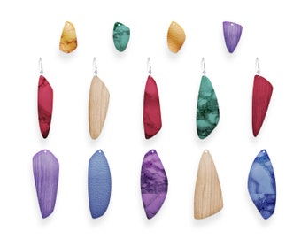 Fun shapes earring SVG, earrings Cut file, SVG Earrings, Leather Earrings svg, feather earring svg, leather jewelry svg, pendant svg