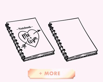 Notebook SVG, Notebooks svg, Gym svg, Notepad svg Notepads svg, Momlife svg, mom life svg, gym life svg, yoga svg, heart svg, cricut