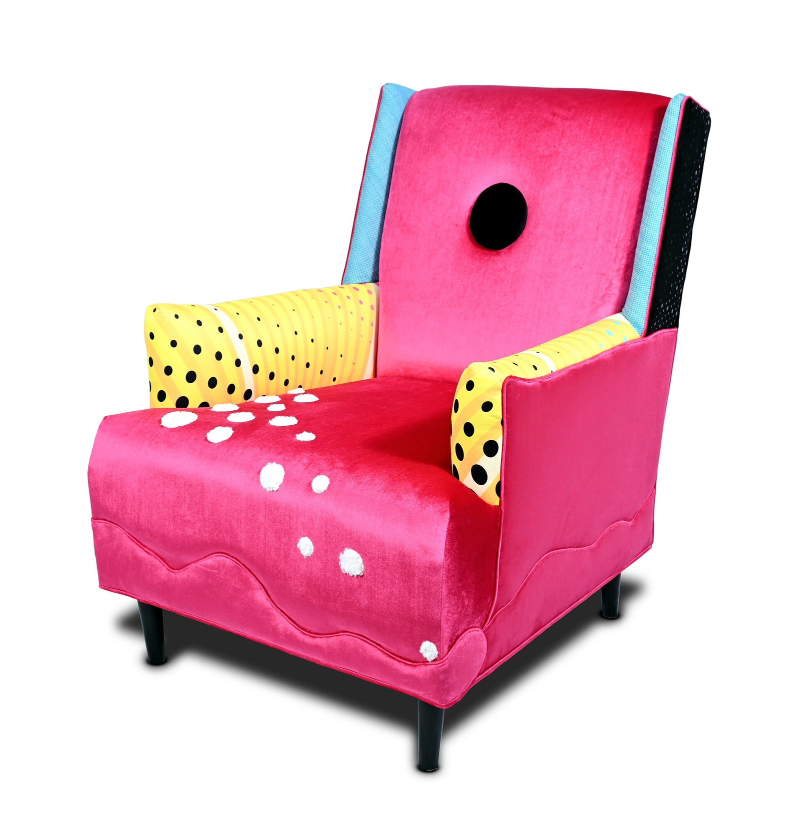 Colorful Pop Art Wingback Chair/ Retro Chic Statement Piece - Etsy
