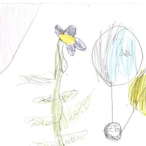 Beautiful Night - Digital Print of Child&#39;s Drawing