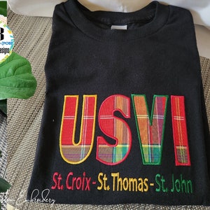 US Virgin Islands Shirt, Island Shirt, Vacation Madras Shirt, US Virgin Islands Madras Shirt, St. Croix St. Thomas St John Madras USVI Shirt