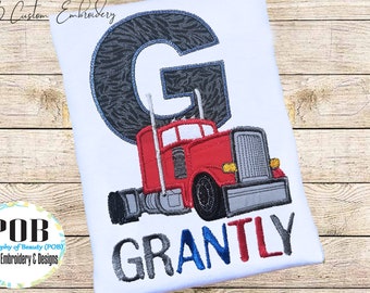 Semi Truck Shirt, Monster Truck Shirt, Truck Gifts for Boys, Semi Truck 16 Wheeler, Boys Big Truck Shirt, Personalized Truck Shirt for Boys