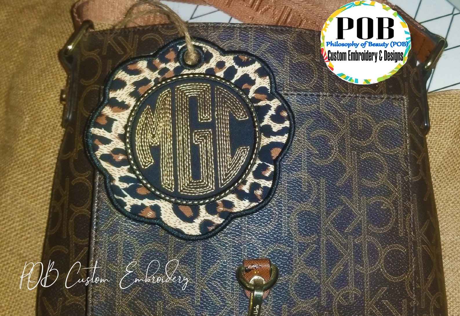 Bag Tag Embroidered Bag Tag Backpack Tag Monogram Tag Etsy