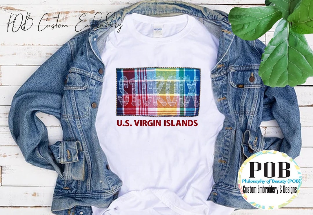 US Virgin Islands Shirt Island Vacation Shirt USVI Madras Etsy