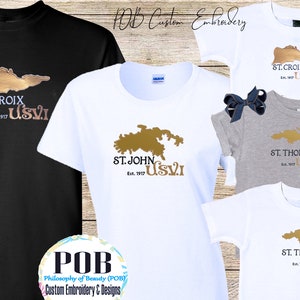 St. Thomas Shirt, US Virgin Islands Shirt, Island  Shirt, USVI Shirt, St. Croix Shirt, St. John USVI Custom Shirt, Virgin Islands Gift Shirt