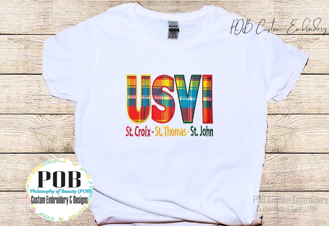 US Virgin Islands Shirt Island Shirt Vacation Madras Shirt Etsy