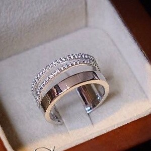 Wide Wedding Band Modern Created Diamond Wedding Band Stacking Ring Engagement Promise Anniversary 925 Sterling Silver
