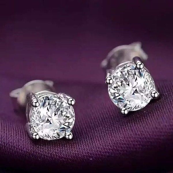 Real diamond earrings 1 carat clearance