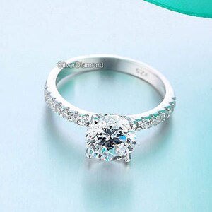 2 Ct Round Accented Engagement Ring