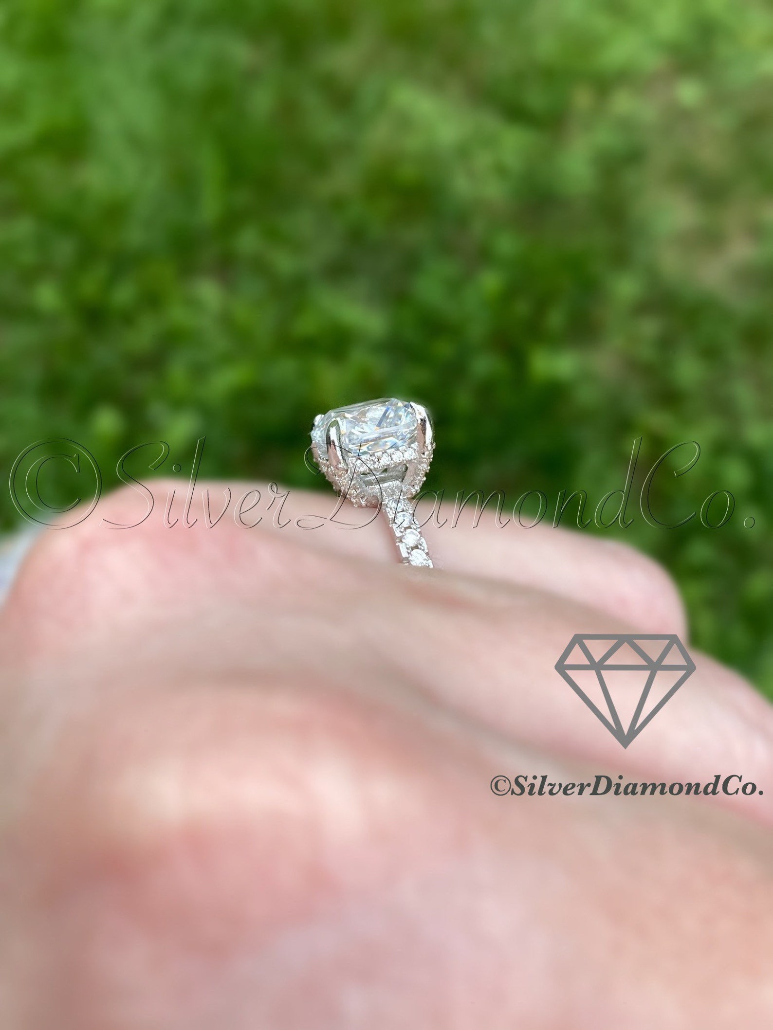 5 Carat Cushion Created Diamond Engagement Ring Promise Ring Etsy