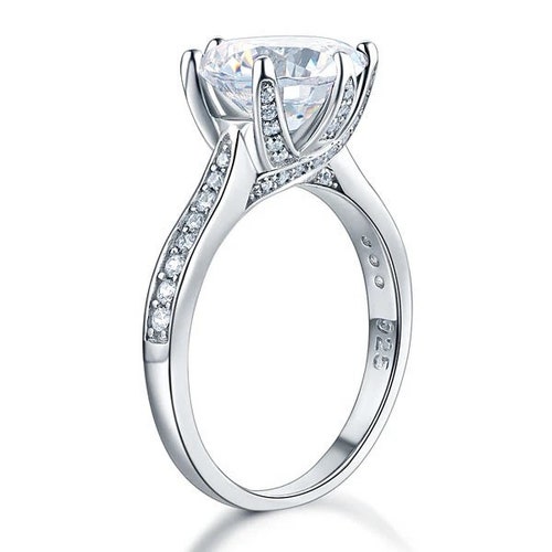3 Carat Round Cut Created Diamond shops Ring Engagement Wedding Promise Anniversary 925 Sterling Silver