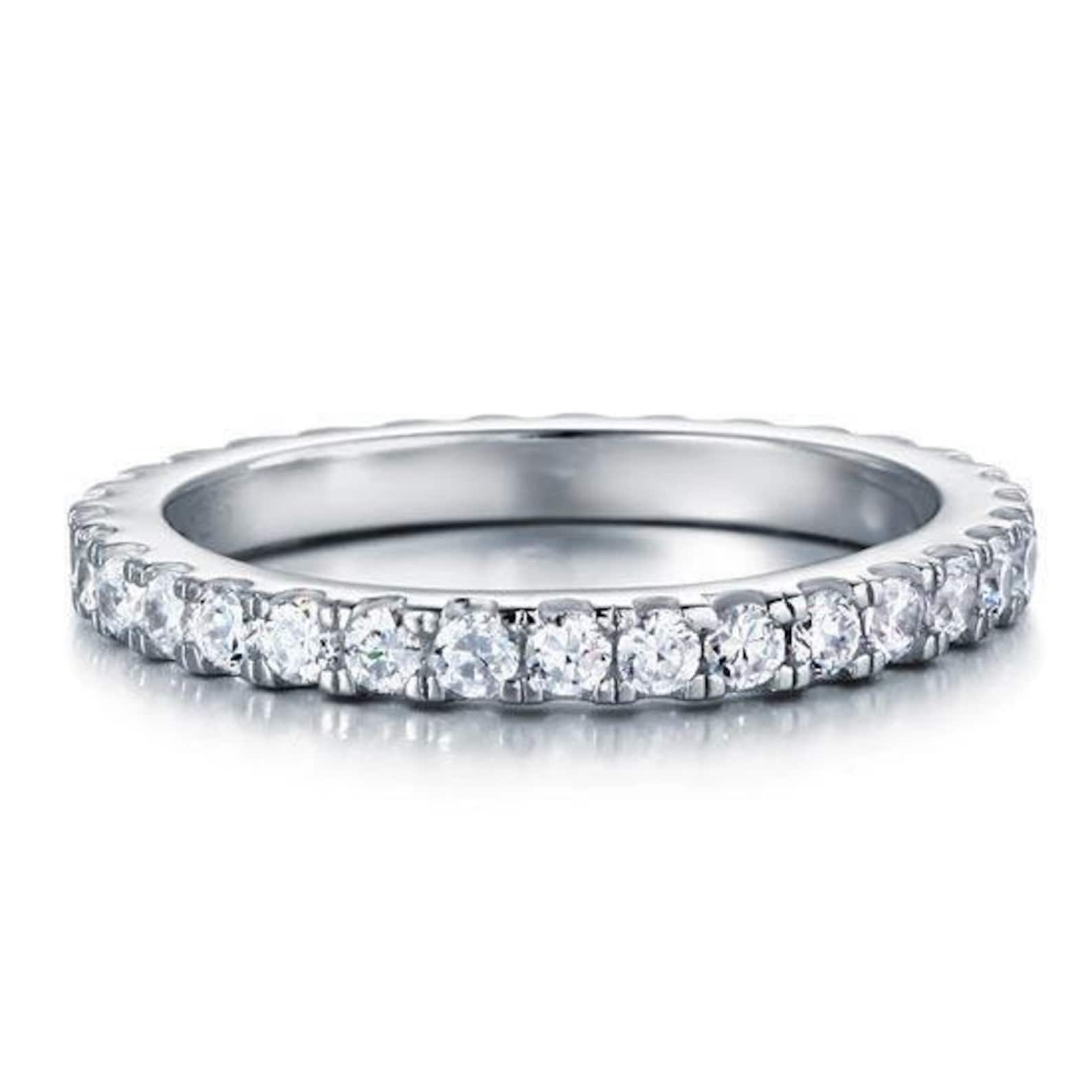Lab Created Diamond Eternity Band Ring Wedding Engagement Etsy