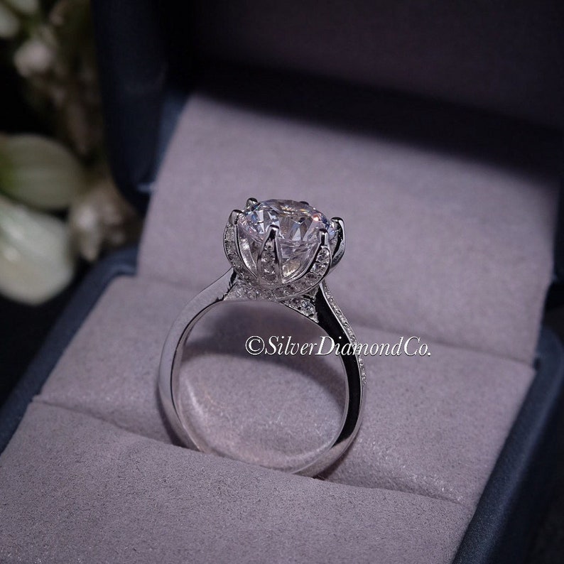 3 Carat Round Cut Created Diamond shops Ring Engagement Wedding Promise Anniversary 925 Sterling Silver