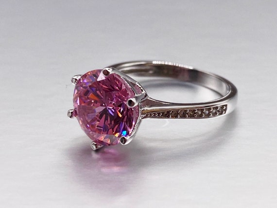 Solitario diamante hotsell rosa