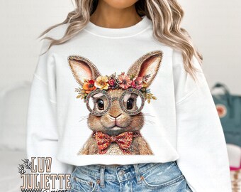 Rhinestone Easter Bunny PNG: Bling Sublimation Design (Digital Download)
