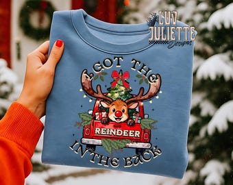 Tengo el reno en la parte de atrás camiseta sublimación png/ Diseño navideño png/ Diseño de reno/ Navidad divertida png/ Navidad retro vintage