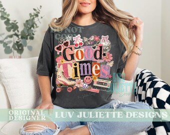 Good Times Collage PNG| Faux Collage PNG| Sketch png| Retro Summer Sublimation Design| Edgy Designs| Cherry png| Girly Dainty PNG| Coquette
