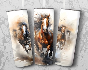 Mustang Horse Tumbler Wrap: Country Design PNG (Digital Download)