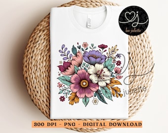 Cottagecore Wildflower PNG: Design Floral Boho (Download Digital)