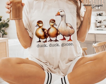 Anka Anka Gås PNG: Skjortadesign, konst med bondgårdsdjur (digital nedladdning)